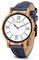 Zeitholz Holzuhr Damen, Armbanduhr, Lederband Blau, Analog, Quarz, Neue Rosenbach Kollektion 36mm, Naturholz mit Japanischem Quarzwerk. Eine Aussergewöhnlich Vielseitige Damenuhr (Blau)