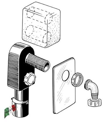 VALSIR sifone INCASSO acciaio inox LAVATRICE STAR