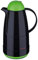 ROTPUNKT Isolierkanne 215 CHRISTINE 1,5 l | Zweifunktions-Drehverschluss | BPA Frei- gesundes trinken | Made in Germany | Warm+Kalthaltung | black/electric grashopper