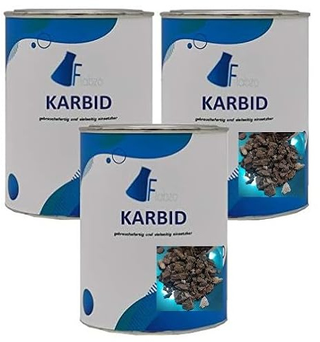 Flabzo (1 Kg Karbit (Kabit Kabitt karbitt Karbit Karbid Steine) nur 6% Staubanteil lang anhaltendes Gas (Karbid Lamp Lab Nr.26398837)(24h Sofort - Versand DHL) (1,00 Kg)