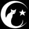 Autoaufkleber 15 * 15 Cm Cat Eyes Moon Star Personalisierte Cartoon Auto Aufkleber Klassische Kreative Auto Styling Dekoration Zubehör-Silber