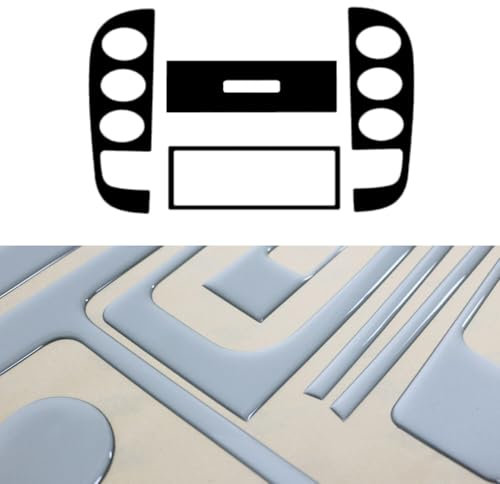 OMAC Innenraum Dekor Cockpit kompatibel mit Citroen C3 2002-2012 Aluminium Optik 3tlg