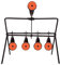 Neez Diana Carabina - Airsoft Shooting Target para Rifle, Pistola Armas - Paintball Objetivo de Aire Comprimido Accesorios - Dianas Metálicas Autorreactivas (Negras)