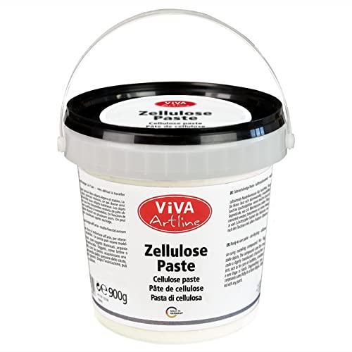 Viva Decor Artline Zellulose Paste (Farbe Natur-Weiß, 900 g) Leichte Modelliermasse lufttrocknend für Mixed Media-Künstler - Art Supplies für Leinwand, Deko und Skulpturen - Made in Germany