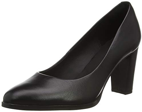 Clarks Women's Kaylin Cara 2 Pump, Black Leather, 7 UK