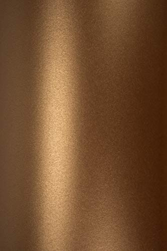Netuno 50x Perlmutt-Alt-Gold Bastelkarton DIN A5 210x148mm 250g Majestic Casino Gold Glanzkarton Metallic Effektkarton für Geburtstagskarten Einladungen Hochzeitskarten