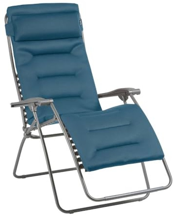 Lafuma Mobilier Clip XL Air Comfort Outdoor Home Zero Gravity Relaxsessel mit Stahlrohr, Garten-Liegestuhl, ideal für Terrasse oder Pool, Korallenblau