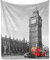 ABAKUHAUS London Weiche Kuscheldecke Sofadecke, Hauptstadt von England Touristen, Gemütlicher Plüsch für den Innen- und Außenbereich, 125 x 175 cm, Pale Grau Vermilion Grau