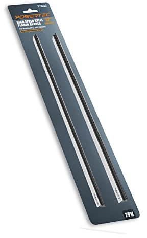 POWERTEC 12 Zoll Hobelmesser für Makita 2012, 2012NB Hobelmaschine, Ersatz für 793346-8 Hobelmesser, 2 Stück (12832V)