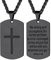 Supcare Dog Tag Kette Herren Hundemarke Gravur Damen Halskette mit Anhänger Kruzifix Kette Militär Christian Ketten Edelstahl Erkennungsmarke Religious Cross Necklace Christian Schmuck für Halloween