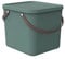 Rotho Albula Aufbewahrungsbox 40l mit Deckel, Kunststoff (PP recycelt), grün, 40l (40.0 x 40.0 x 34.0 cm)
