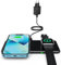 Hinyx 2 in 1 Kabelloses Ladegerät, Wireless Charger für iPhone 13/12/SE/11/XR/XS/X/8,Induktive Ladestation mit QC Adapter für iWatch 7/6/SE/5/4/3/2,Galaxy S22 S21/S20/S10+
