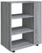 vidaXL Rollschrank, Rollcontainer mit viel Stauraum, Aktenschrank mit Rollen, Büroschrank Bürocontainer Schrank, Grau Sonoma Holzwerkstoff