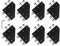 Zeberoxyz 8 STÜCKE Schwarze L-Form-Eckhalterplatte mit Schrauben und T-Muttern, 5-Loch 90-Grad-Gelenkplatte für 4040 Serie Aluminiumprofil 3D-Druckerrahmen (4040 Serie Schwarz-L mit Mutter)