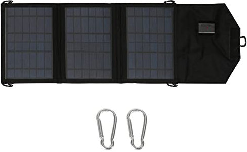 DeWin Chargeur de Panneau Solaire, Panneau Solaire Pliable 25W 5V Sortie USB Chargeur de cellules solaires Pliant Portable for téléphone (3 Fois)