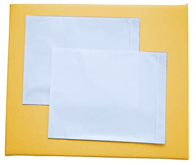 1000 Stück 17,8 x 25,4 cm transparente Versandtaschen, selbstklebende Versandetiketten, transparente Oberfläche