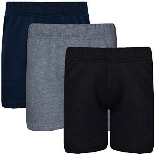 A2Z 4 Kids Boys Girls PE School Chino Shorts Casual Knee Length - Basic Shorts 3 Pack Blk/Grey/Navy 5-6
