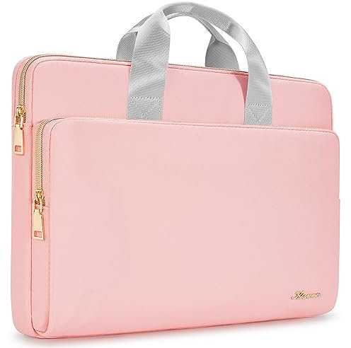 KIZUNA Laptop Sleeve Case 13 Inch Computer Bag Carrying Handbag for 13.6 MacBook Air M2/MacBook Pro 14 M2 Pro M1 MAX/14 Lenovo ThinkPad X1 Carbon/Yoga C740 S740 C930/14 IdeaPad Flex 5i/Dell,Pink