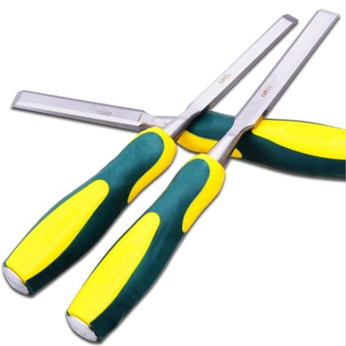 Wood Chisels Set,Professional Bevel Edge Chisel with Metal Strike Caps for Carving on Wood Carving DIY Wood Craft(3 Piece)
