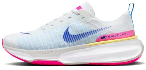 Nike ZoomX Invincible Run Flyknit 3 Herren-Sneaker, Weiß/Photon Dust/Fierce Pink/Deep Royal Blue, 44 EU