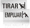 Andchi 2pcs. señales de puerta tirar empujar señales de aluminio aspecto acero inoxidable,de aluminio, tamaño 160x70x0,85mm