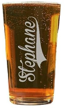 CADEAUX.COM - Verre À Bière Pinte Personnalisé Pour Un Stéphane - Personnalisé - Message Personnalisable - Cadeau Anniversaire Stéphane - Cadeau Homme