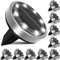 nipify Luces Solares LED Exterior Jardin Suelo, 10 Piezas Luz Solar Piscina, IP65 Impermeable Lampara Solares para Césped, Patio, Camino, Escalón, Blanco frío