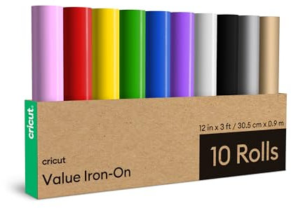 Cricut Transferfolie | 10 Rollen Thermotransfervinyl | 0.9m (3 Fuß) | Für alle Cricut Schneidemaschinen geeignet