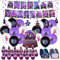 Ulikey 60 Pieces Theme Birthday Supplies Party Supplies Decorations with Banners, Balloons, Cake Toppers