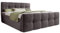 Luxusbetten24 Boxspringbett Cozy Samt 180x200 Doppelbett Polsterbett Bett inklusive PU-Schaum Topper | Bezug: Samt | Farbe: Grau | Härtegrad: