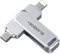 BLANBOK+ USB Stick A and C 128 GB, 3 in 1 USB Flash Drive for Phone/Pad/Android Mobile Phone/Laptop/PC