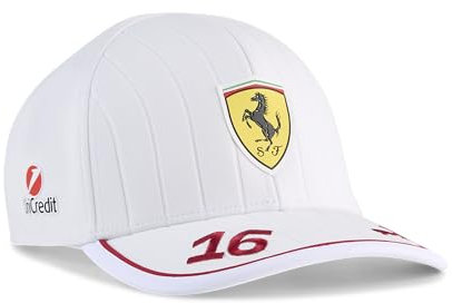 PUMA Scuderia Ferrari F1 2025 Charles Leclerc Kappe - Weiß - Einheitsgröße