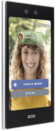 ABUS FaceXess Türsprechanlage - Video Türklingel mit Kamera und LCD-Touchscreen 1280x1080 Pixel, schwarz/Silber