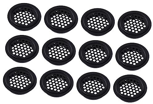 SHINEOFI 2sets Stainless Air Vent Durable Round Ventilation Louvers for Heat Emission Breathable Mesh Covers for Cabinets Wardrobes Freezers and Lockers 20pcs*2