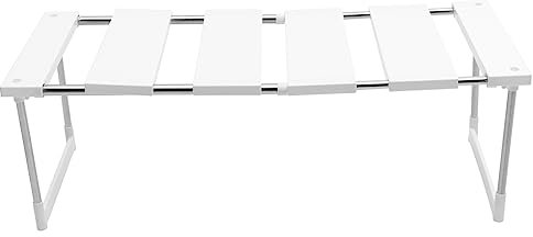 Mikinona Estantería De Acero Inoxidable para Cocina Soporte Extensible para Microondas y Horno Rejilla Resistente y Compacta para Almacenaje Bajo Fregadero Organizador Multifuncional De Enc