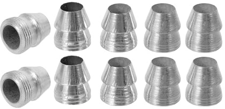 LOORGVEL 10 Stück Teiliges Metallkeile für Axtstiel Durchmesser Runde Keile zur Griffverstärkung Vibrationsdämpfend für Holz Einfache Montage ohne Werkzeug Praktisches Ersatzteil für