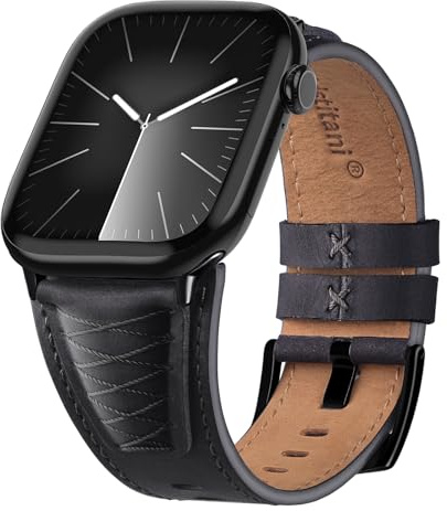 Wristitani Genuine Leather Strap for Apple Watch | Fits 49/46/45/44/42/41/40mm for Men,Replacement Band for iWatch Ultra 3/2/1 Series 11 10 9 8 7 SE3 SE2 SE 6 5 4