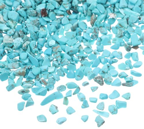 HOMOBABE Pierres Naturelles Turquoise pour Aquarium en 2 Paquet de 100g, Décoration Paysagère Formes Variées, Accessoires pour Crevettes et Aquarium