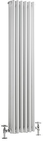 Milano Windsor White Cast Iron Style Vertical Triple Column Radiator - 1800mm x 290mm