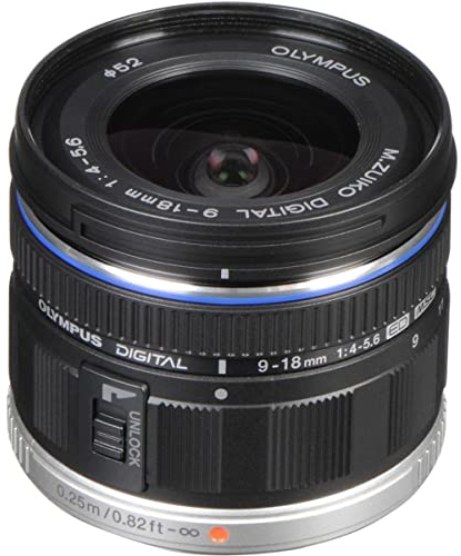 Olympus M Ed 9-18mm f/4.0-5.6 Micro Objectif Quatre Tiers pour Olympus et Panasoni...