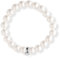 Heartbreaker Damen-Armband für Charms in Echtsilber / 925 Sterlingsilber Perlen weiss 19 cm/HB BL 07