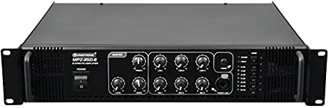 OMNITRONIC MPZ-350.6 Mischverstärker | 6-Zonen-ELA-Mono-Mischverstärker, 350 W, Zonen schaltbar