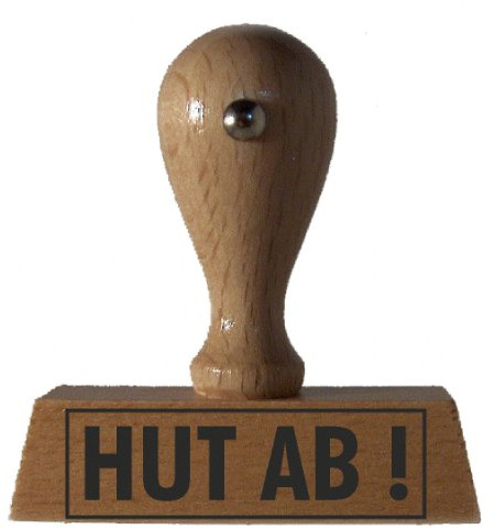 Sprüche-Stempel HUT AB! vom Kaufhaus2010