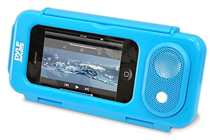 Pyle PWPS63BL Surf Sound Waterproof Portable Speaker Case for iPod, MP3 Player and Smartphone, Blue