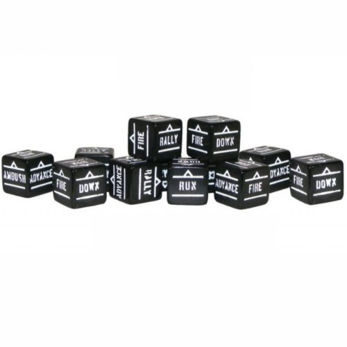 WLG: Bolt Action Orders Dice - Black (12)