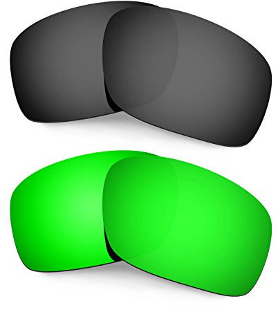 HKUCO Mens Replacement Lenses For Oakley Scalpel Black/Emerald Green Sunglasses