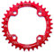 Dymoece Fahrrad Kettenblatt 104BCD 32T/34T/36T/38T für 9 10 11-Fach Runde - geeignet für die meisten Shimano- und Sram-Kurbelsätzen, Red, 32T