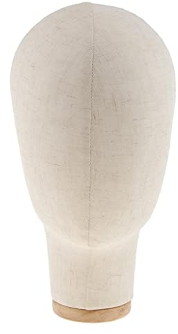 Hellery Segeltuch Perücken, Deko, Hutständer, Modell, Schaufensterdekoration, Beige