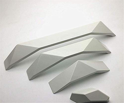 Molinter Möbelgriffe Schrankgriff Bogengriff Zinklegierung Schubladengriff Handgriff für Bücherschrank Kleiderschrank Schublade (Loch Distanz: 128mm, Weiß)