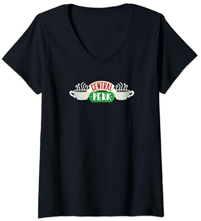 Friends Central Perk T-Shirt avec Col en V